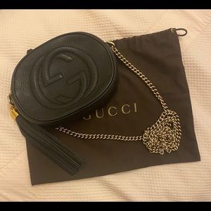 Gucci soho leather bag with chain